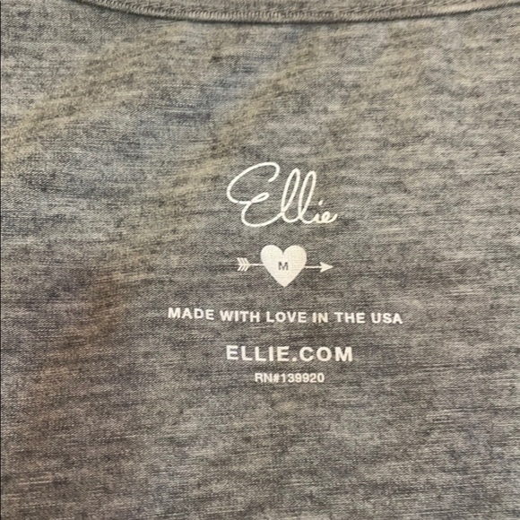 Ellie Grey & Black Tank with Attached Black Shelf Top Cut Out Sz Medium Workout - Picture 3 of 5